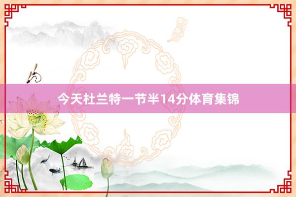 今天杜兰特一节半14分体育集锦