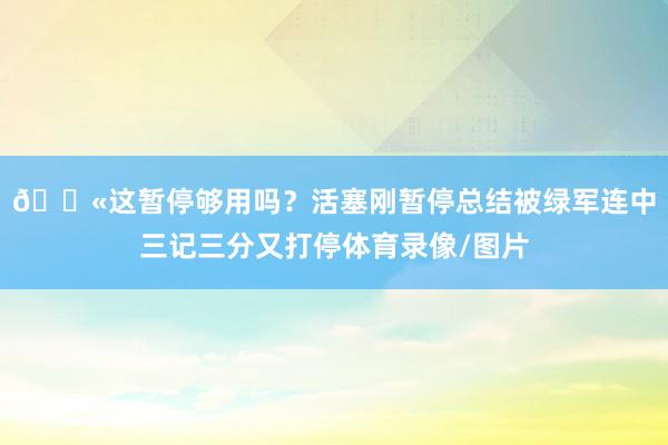 😫这暂停够用吗？活塞刚暂停总结被绿军连中三记三分又打停体育录像/图片