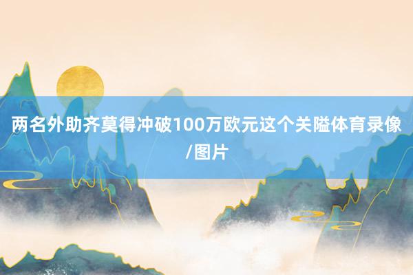 两名外助齐莫得冲破100万欧元这个关隘体育录像/图片